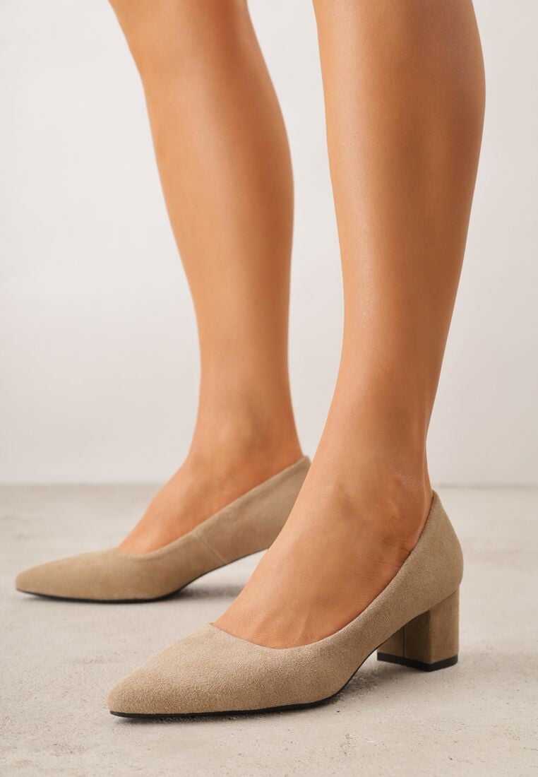 Pantofi cu toc Bej închis 1