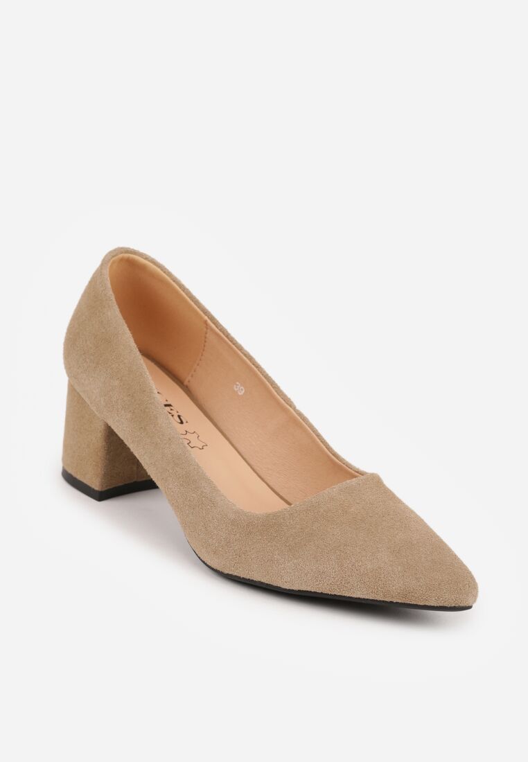 Pantofi cu toc Bej închis 5