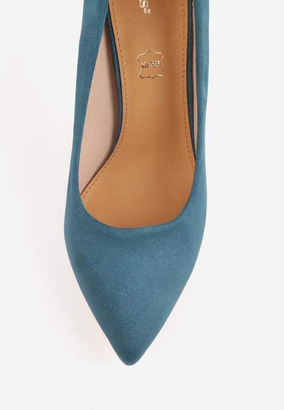 Ciemnozielone Klasyczne Szpilki Vices ze Skórzaną Wkładką Bellinna 9