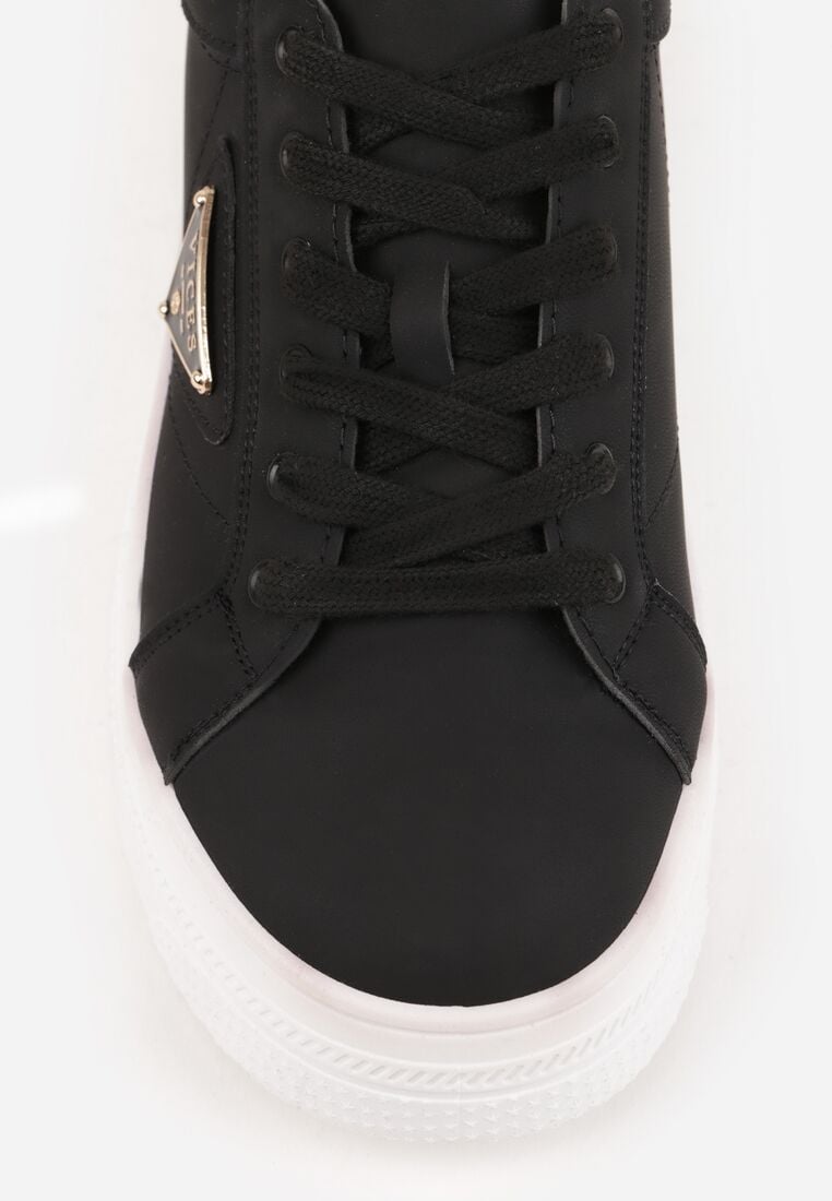 Czarne Sneakersy VICES na Grubej Podeszwie z Bieżnikiem Zdobionej Gwiazdką Natevia 8