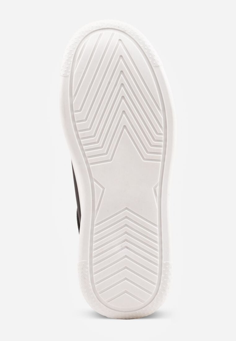 Czarne Sneakersy VICES z Metaliczną Wstawką Perforacją i Gwiazdą Edanatia 7