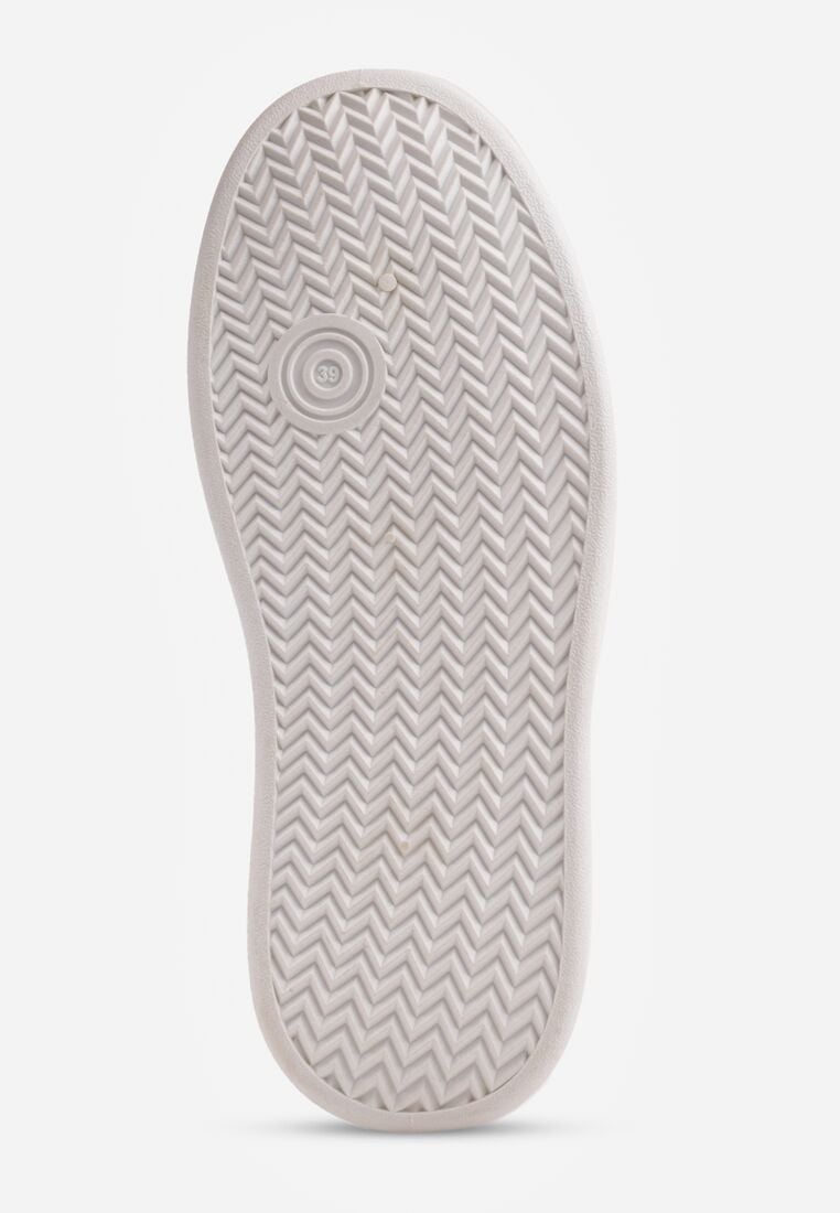 Biało-Srebrne Sneakersy VICES na Grubej Podeszwie z Przeszyciami i Tłoczeniem Berolle 7