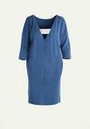 Niebieska Sukienka Knitwear