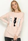 Różowy Sweter Triple Cat