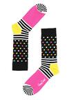 Czarne Skarpetki Stripes&Dots Happy Socks