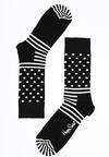 Czarne Skarpetki Stripes And Dots Happy Socks