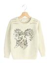 Beżowy Sweterek My Sequins Heart