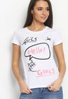 Biały T-shirt Hello Girls