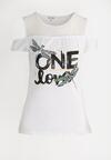 Biały T-shirt One Love