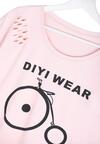 Różowy T-shirt Bicycler