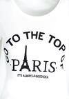 Biały T-shirt Eiffel Tower