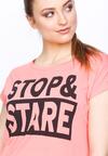Łososiowy T-shirt Stop&Stare