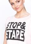 Jasnoróżowy T-shirt Stop&Stare