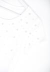 Biały T-shirt Dotted Pattern