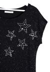 Czarny T-shirt Shiny Stars