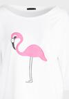 Biała Bluzka Shiny Flamingo