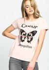 Różowy T-shirt Papillon