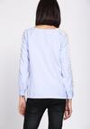 Niebieska Bluzka Lace Sleeve