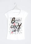Biały T-shirt Beauty and Crazy Live