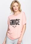 Różowy T-shirt Just Be Nice