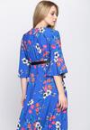 Niebieska Sukienka Oriental Poppy
