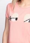 Różowy T-shirt Beady Eyes