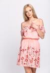 Różowa Sukienka Maxi Floral