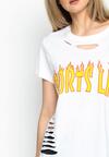 Biały T-shirt In The Fire
