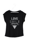 Czarny T-shirt Love Smile
