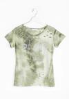 Zielony T-shirt Destroyed Chic