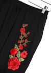 Czarne Spodnie Dresowe Rosy Roses