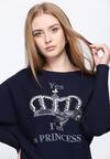 Granatowy Sweter Queen's Crown