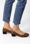 Pantofi cu toc Print leopard