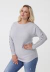 Jasnoszary Sweter Aubergine
