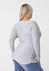 Jasnoszary Sweter Aubergine
