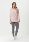 Pulover Roz deschis