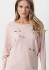 Pulover Roz deschis