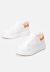 Biało-Pomarańczowe Sneakersy Neda