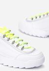 Biało-Limonkowe Sneakersy Daphnia