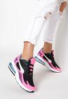 Czarno-Różowe Sneakersy Daeilina