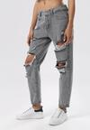 Szare Jeansy Boyfriend Undivien