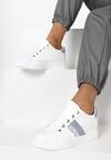 Biało-Niebieskie Sneakersy Na Ukrytym Koturnie Halisura