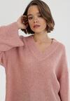 Różowy Sweter Z Wełną Fancyflash
