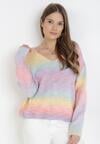 Pastelowy Sweter Z Wełną Pasimei
