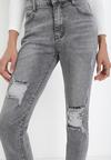 Szare Jeansy Mom Fit Myrithaia