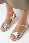Srebrne Sandały Theamusi