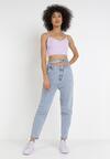 Jasnoniebieskie Jeansy Mom Fit Prosophai