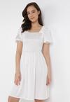 Biała Sukienka Drenlisa