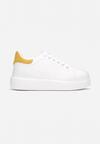 Biało-Żółte Sneakersy Ashiphise