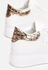 Biało-Złote Sneakersy Charybdis